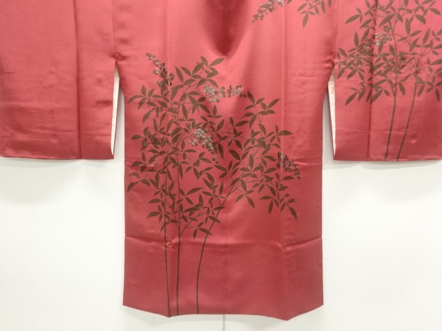 JAPANESE KIMONO / MICHIYUKI COAT / SILK / LEAVES & SEEDS